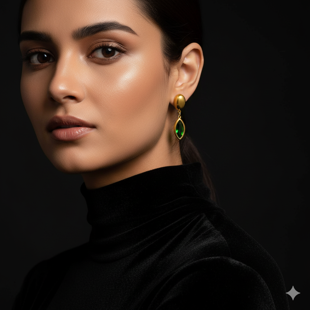 Nivora Shine Geometric Glass Stainless Steel Drop Earrings for Women Mother Hypoallergenic Dangle Earrings Jewelry Wedding Gifts