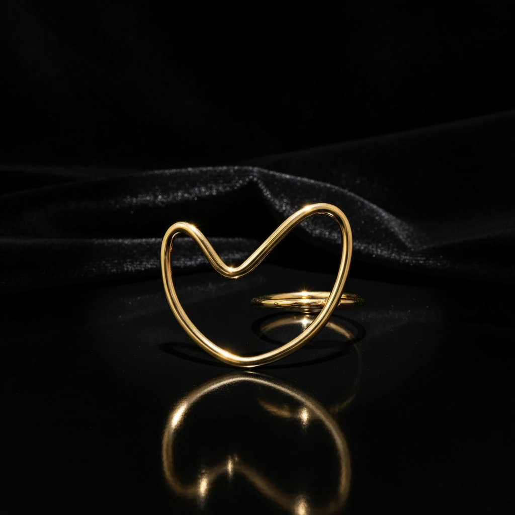 JEWELIXIRS Abstract Heart Ring