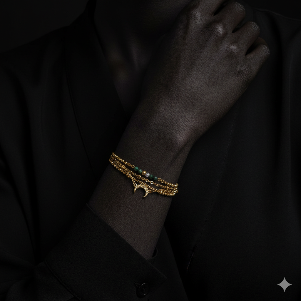 JEWELIXIRS Crescent Beaded Bracelet