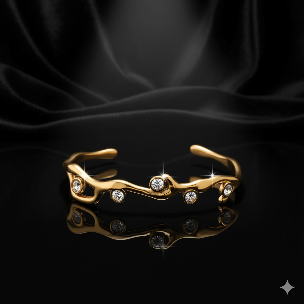 JEWELIXIRS Scattered Gems Cuff Bracelets