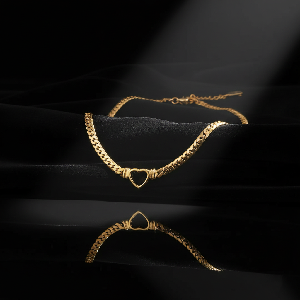 JEWELIXIRS Heart Clasp Necklace