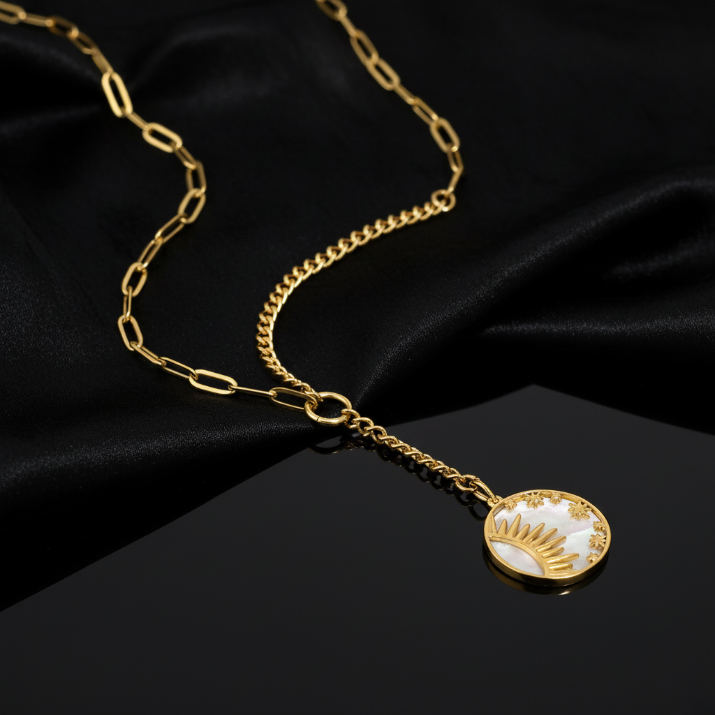 JEWELIXIRS Astronomical Lariat Necklace