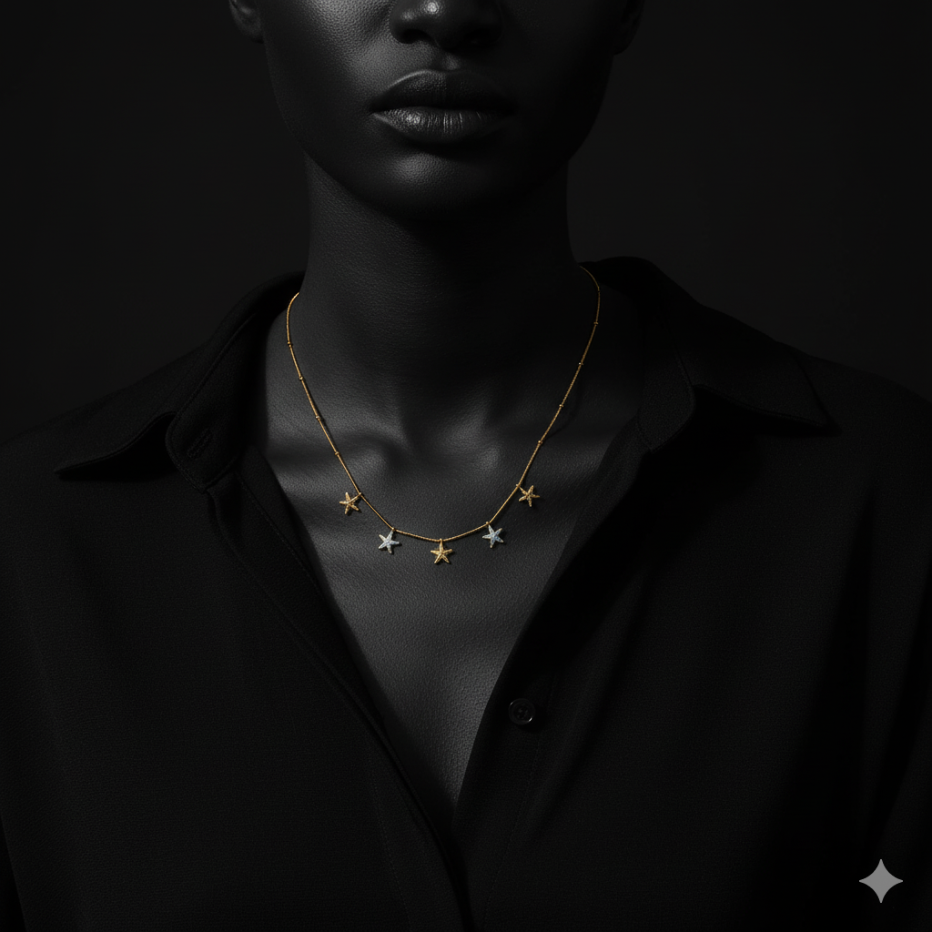 JEWELIXIRS Starfish Dangle Necklace