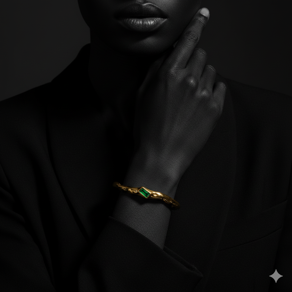 JEWELIXIRS Textured Cuff Bracelet