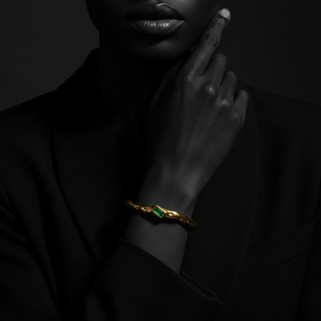 JEWELIXIRS Textured Cuff Bracelet