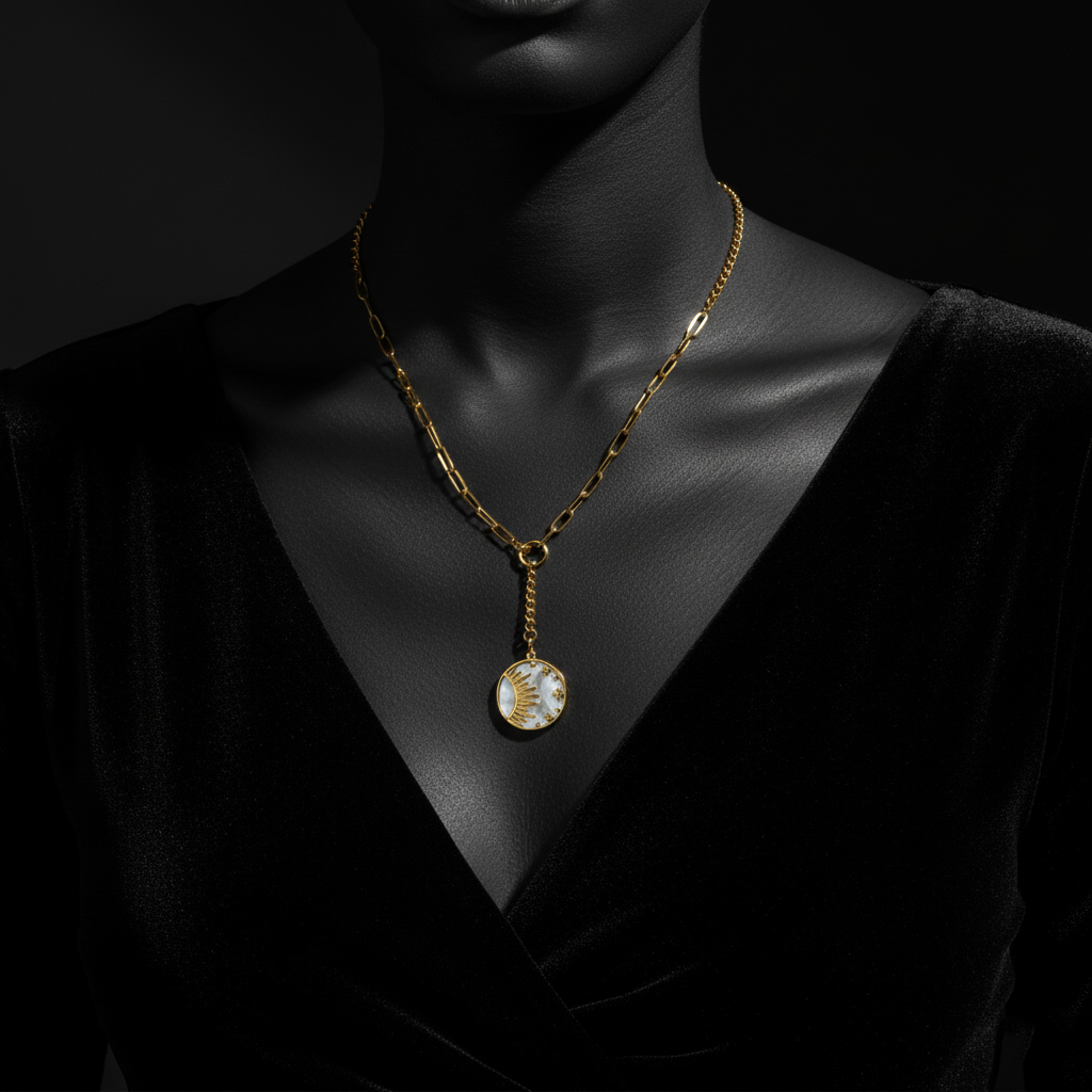 JEWELIXIRS Astronomical Lariat Necklace