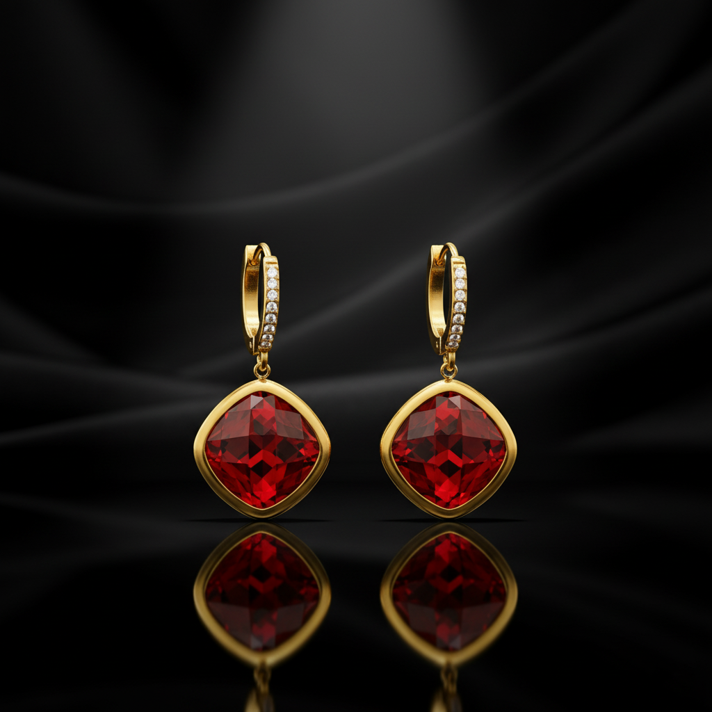 JEWELIXIRS Cushion Drop Earring