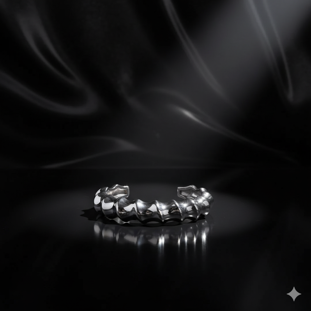 JEWELIXIRS puffed bamboo cuff bracelet