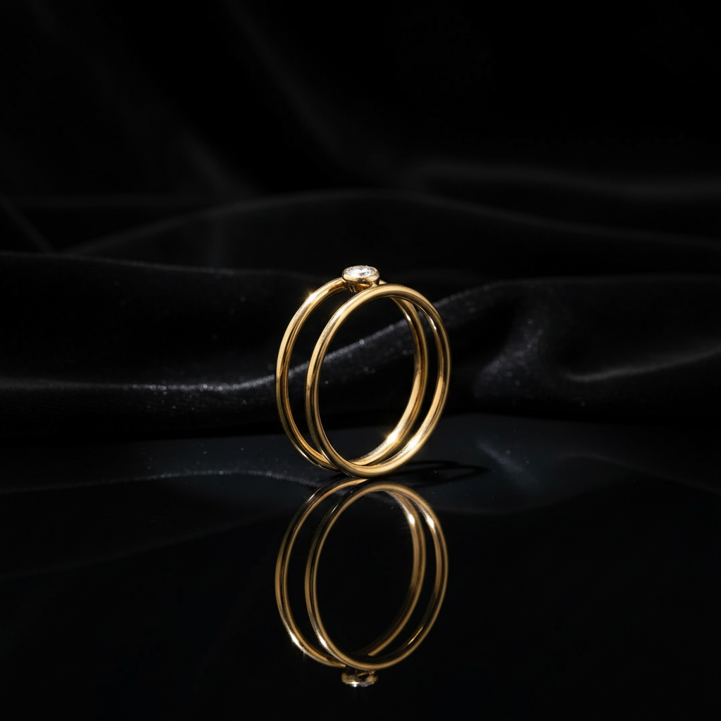 JEWELIXIRS Floating Solitaire Ring