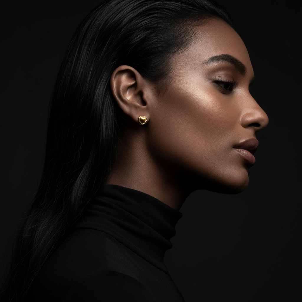 JEWELIXIRS Duo Heart Stud Earring