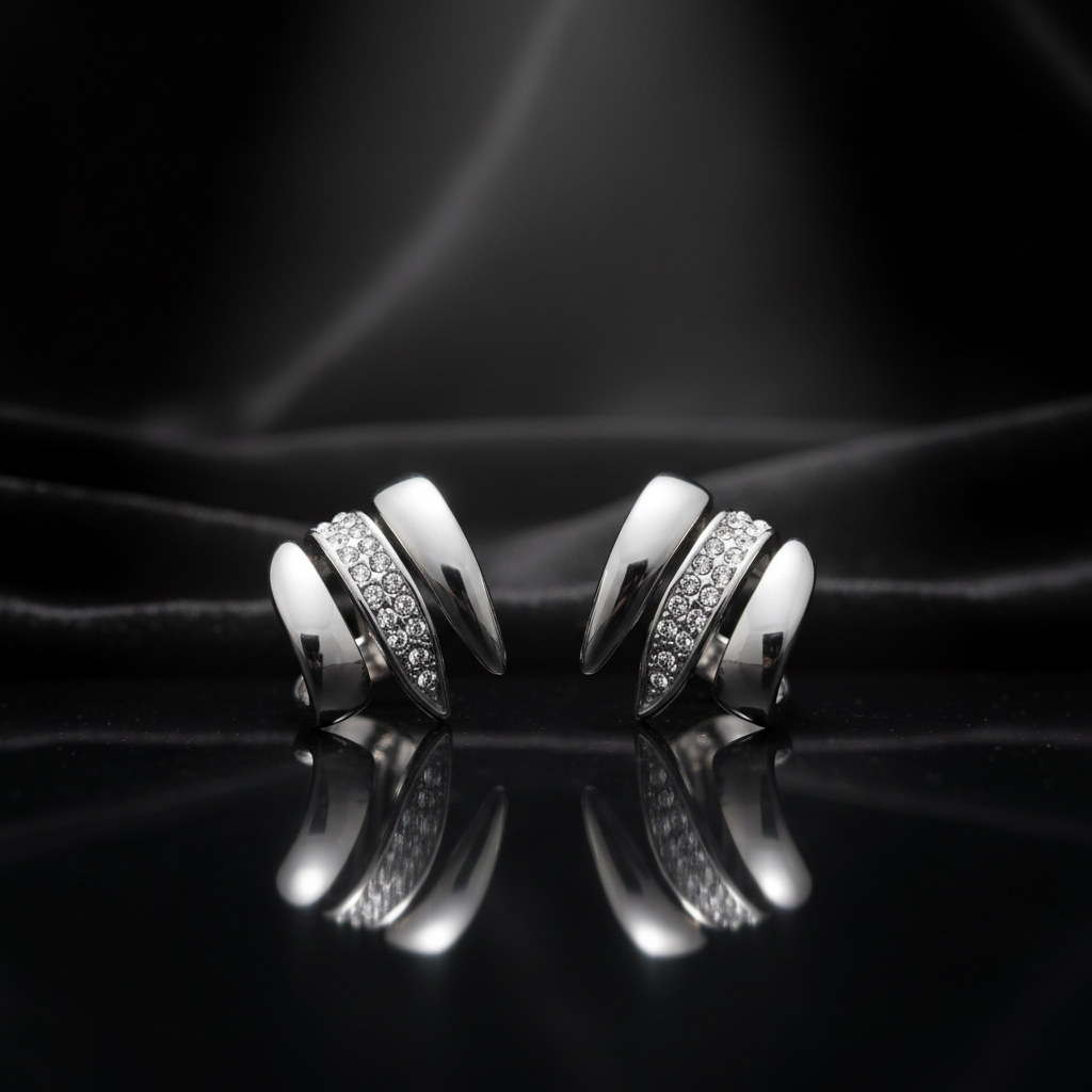 JEWELIXIRS tri-claw ear cuff studs