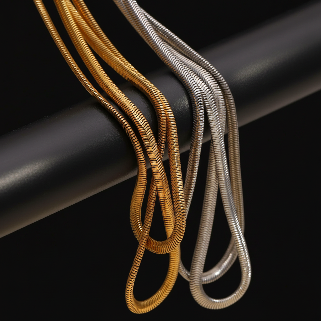 JEWELIXIRS Interlock Snake Chain Necklace