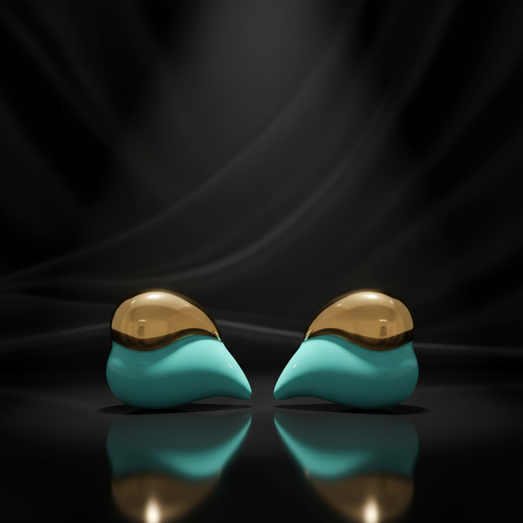 JEWELIXIRS bi-tone enamel heart stud earrings