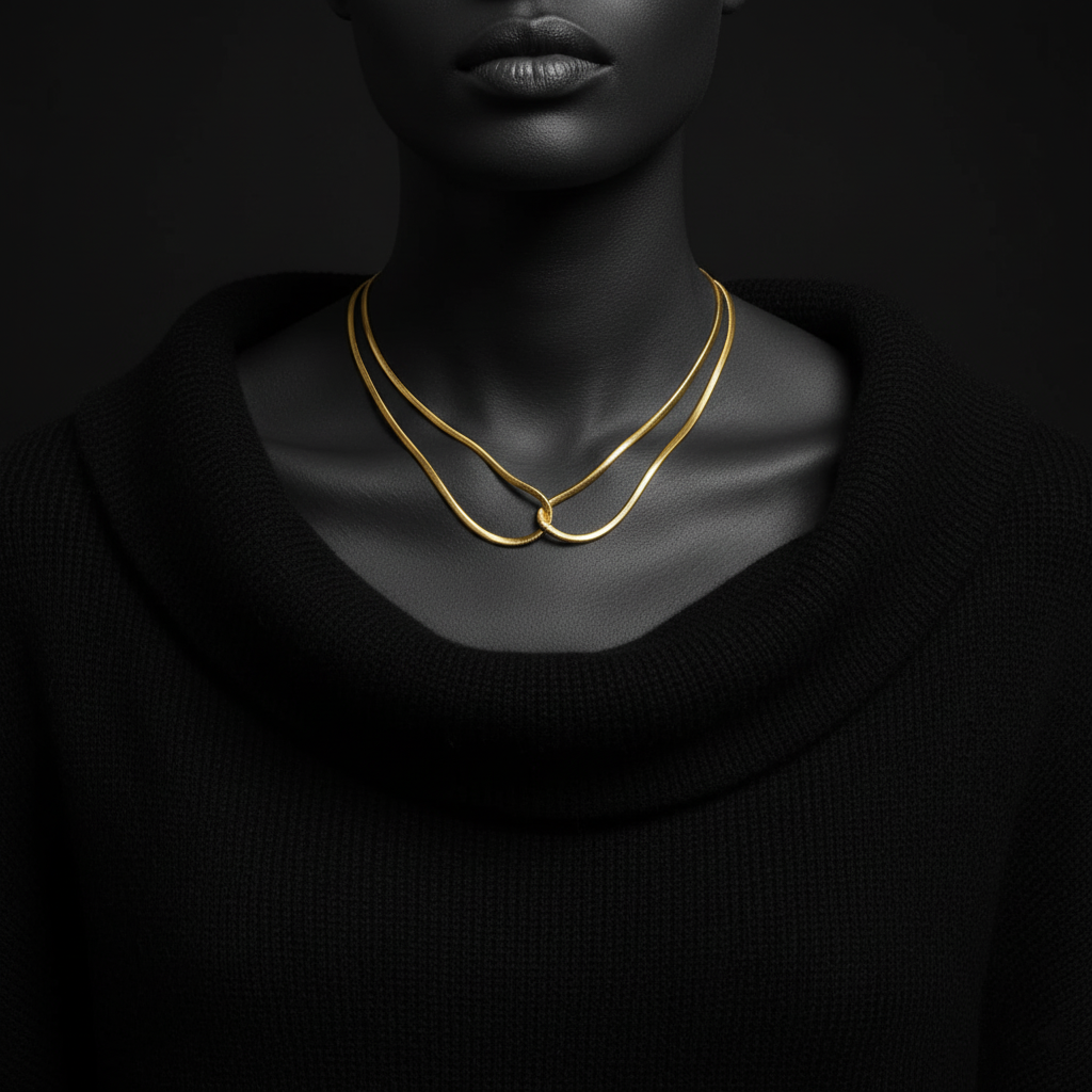 JEWELIXIRS Interlock Snake Chain Necklace