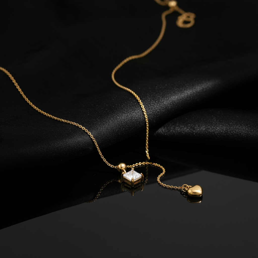 JEWELIXIRS Delicate Lariat Necklace