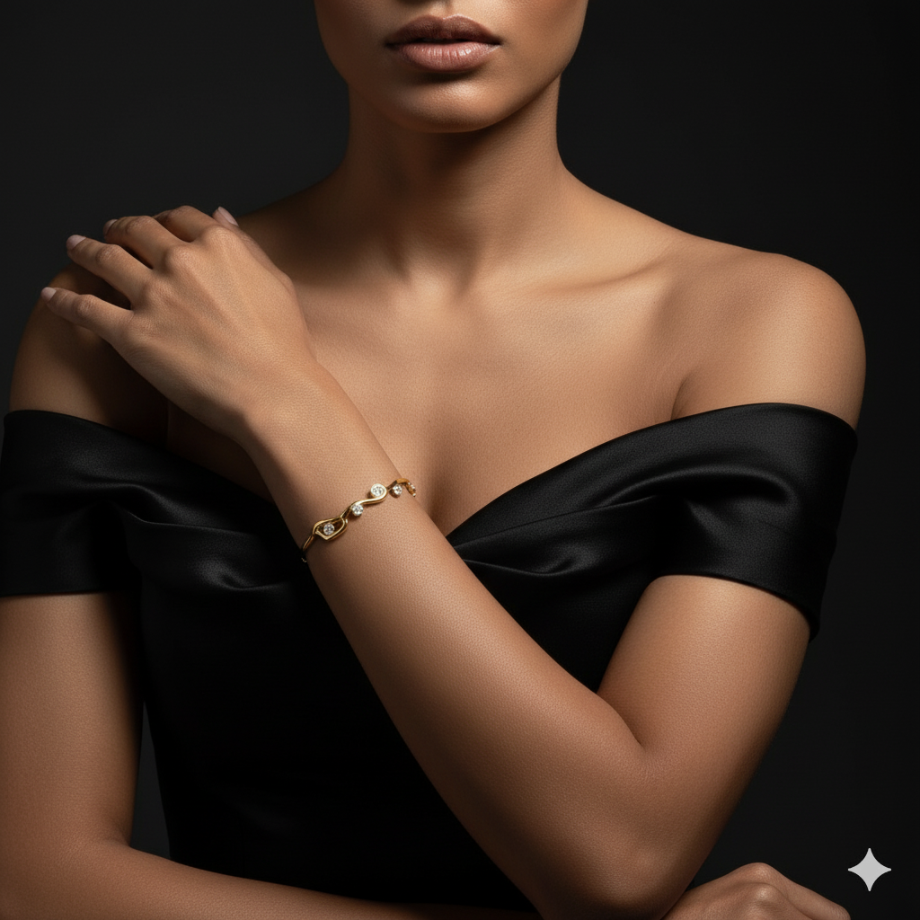 JEWELIXIRS Scattered Gems Cuff Bracelets