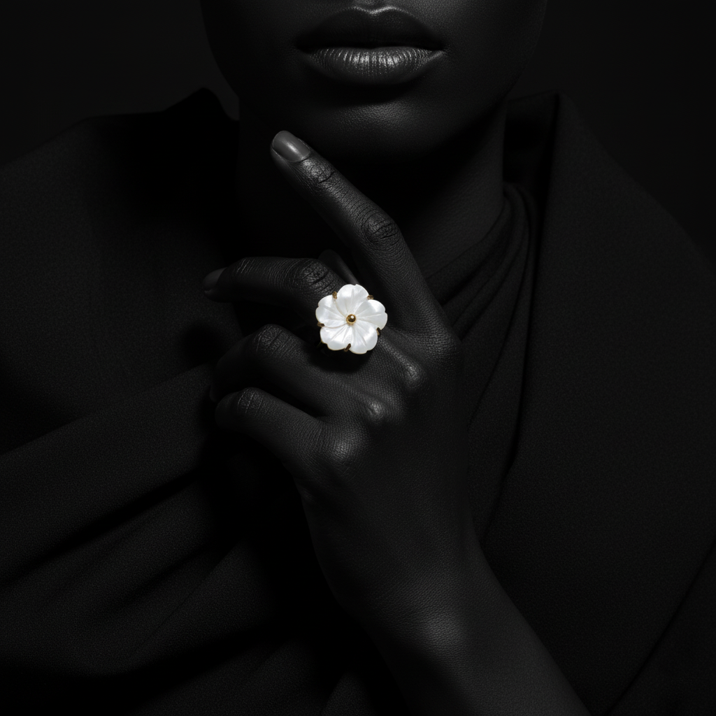 JEWELIXIRS Mother Of Shell Ring