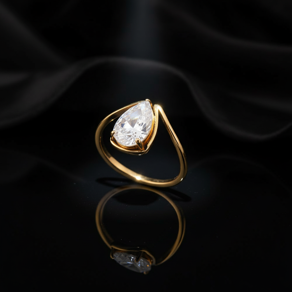 JEWELIXIRS Entwined Teardrop Ring
