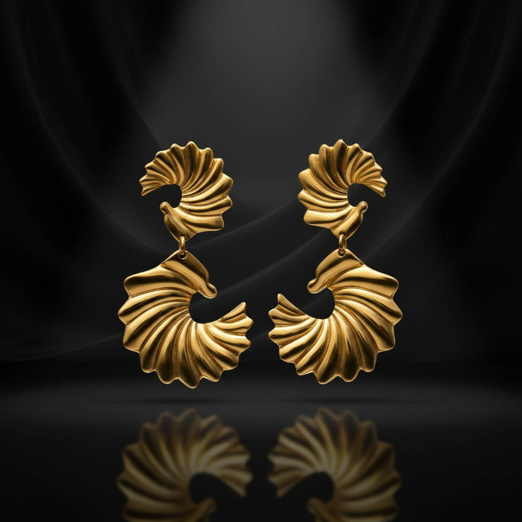 JEWELIXIRS Oceanic Wave Drop Earring