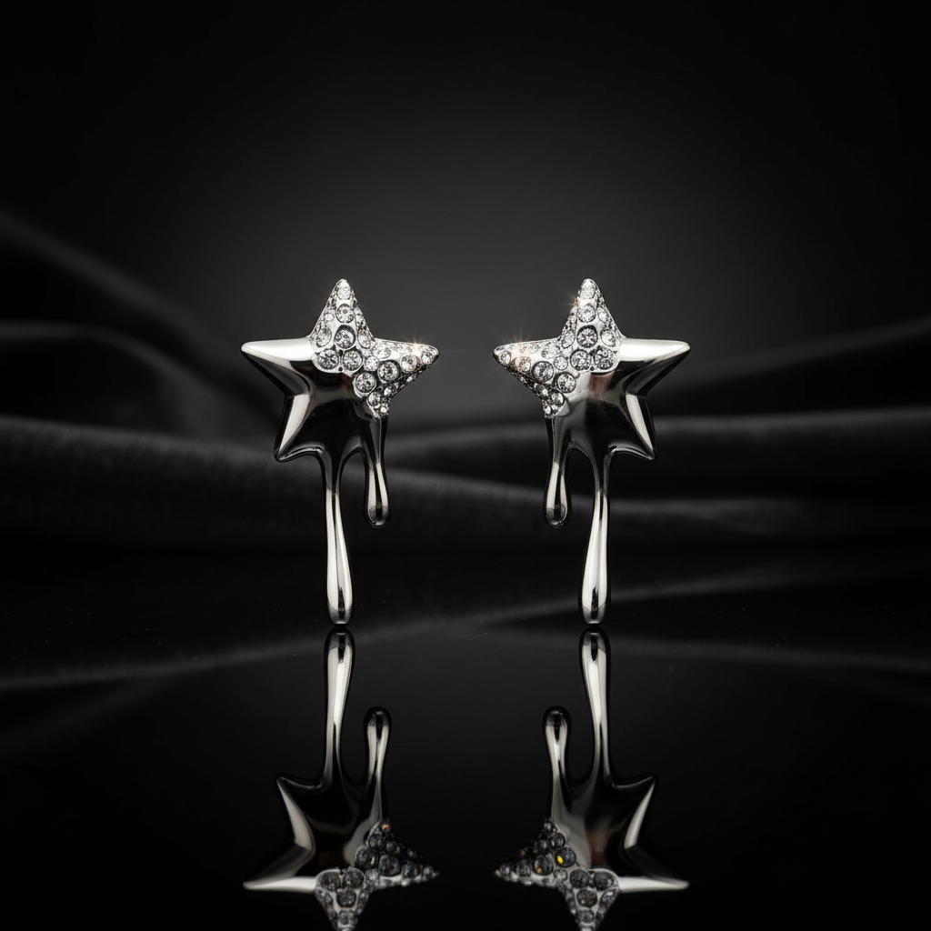 JEWELIXIRS dripping star stud earrings