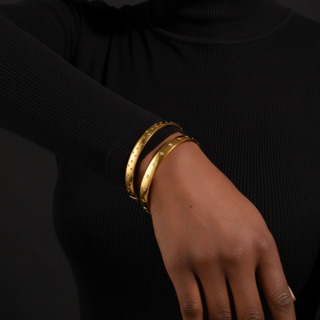 JEWELIXIRS Celestial Hinge Bangle Set