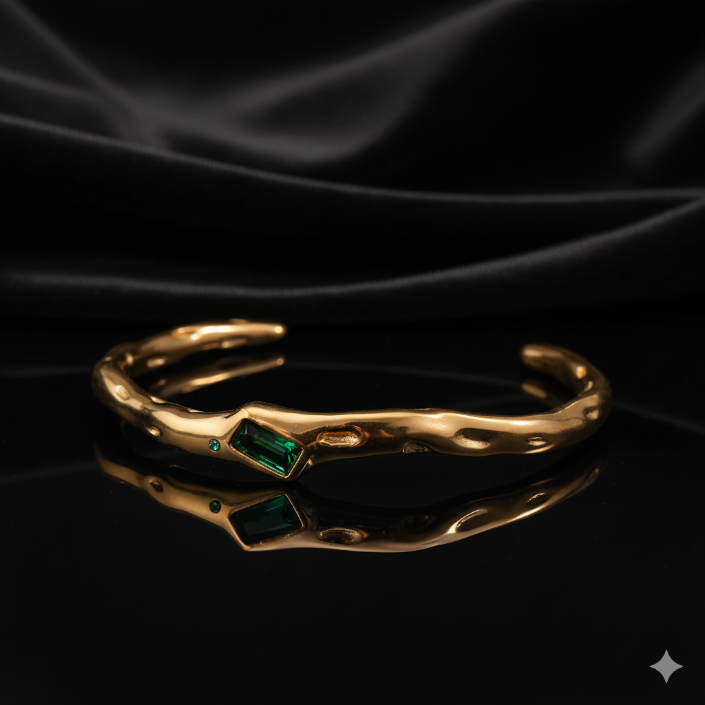 JEWELIXIRS Textured Cuff Bracelet