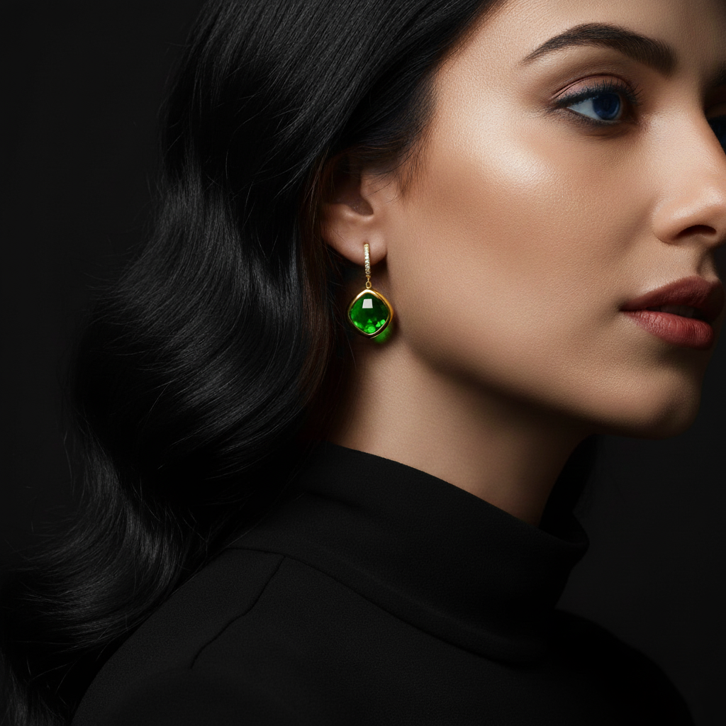 JEWELIXIRS Cushion Drop Earring