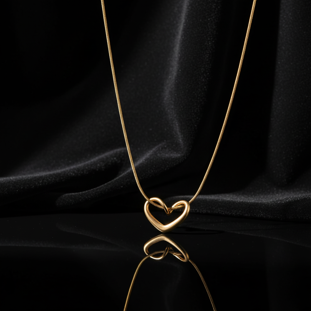 JEWELIXIRS Floating Heart Necklace