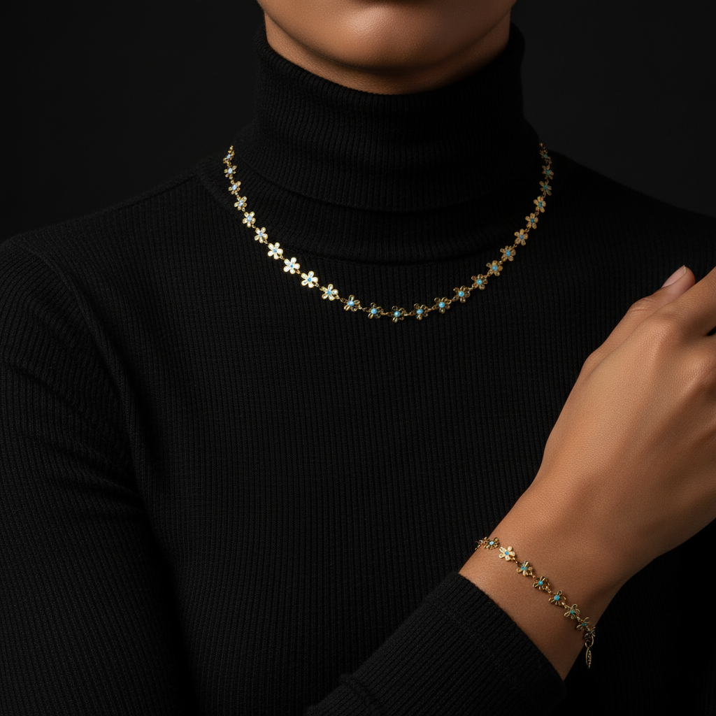 JEWELIXIRS Enamel Daisy Set