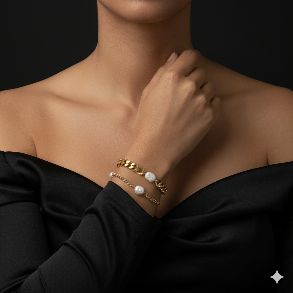 JEWELIXIRS pearl station bracelets