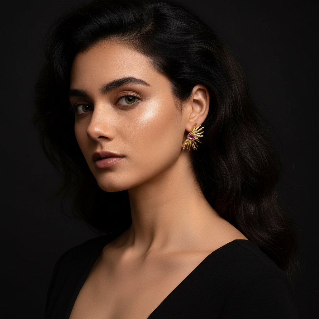 JEWELIXIRS Sunburst Stud Earring