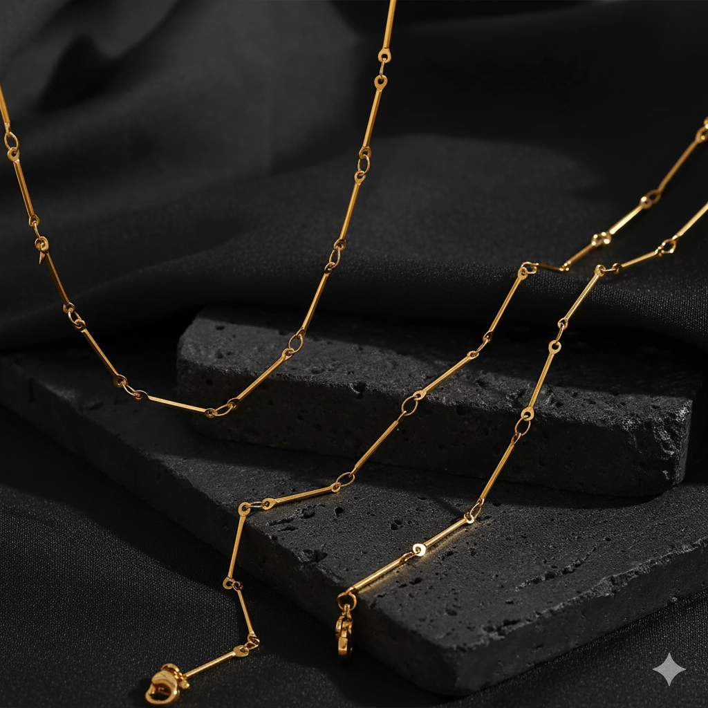 JEWELIXIRS Bar and Ring Chain