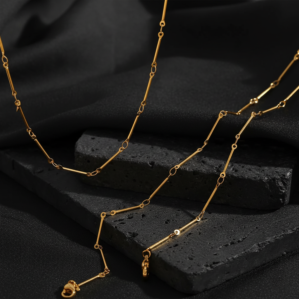 JEWELIXIRS Bar and Ring Chain