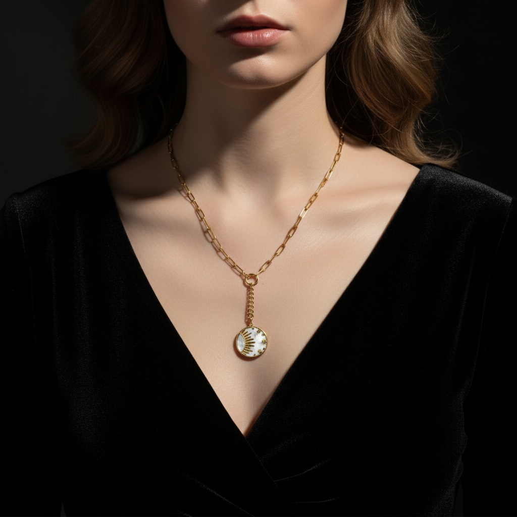 JEWELIXIRS Astronomical Lariat Necklace