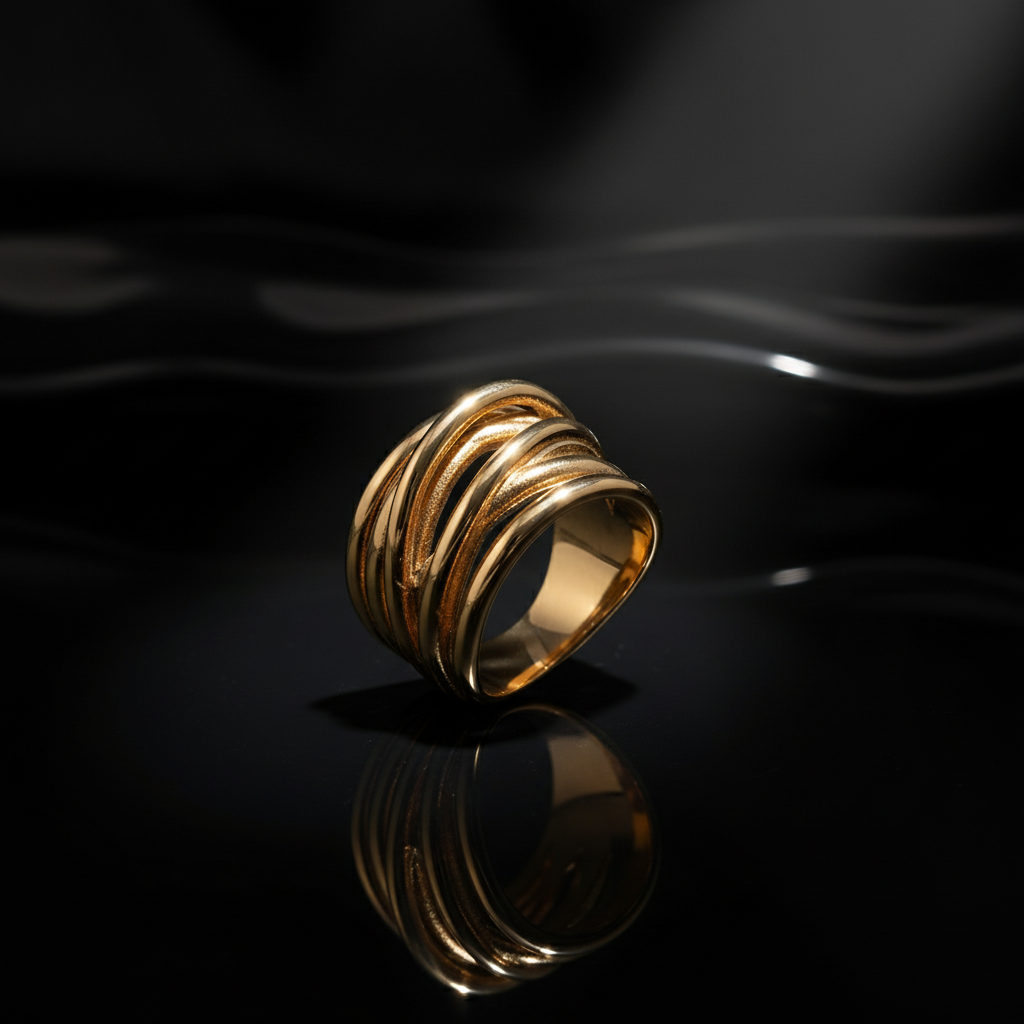 JEWELIXIRS Intertwine Cigar Band Ring