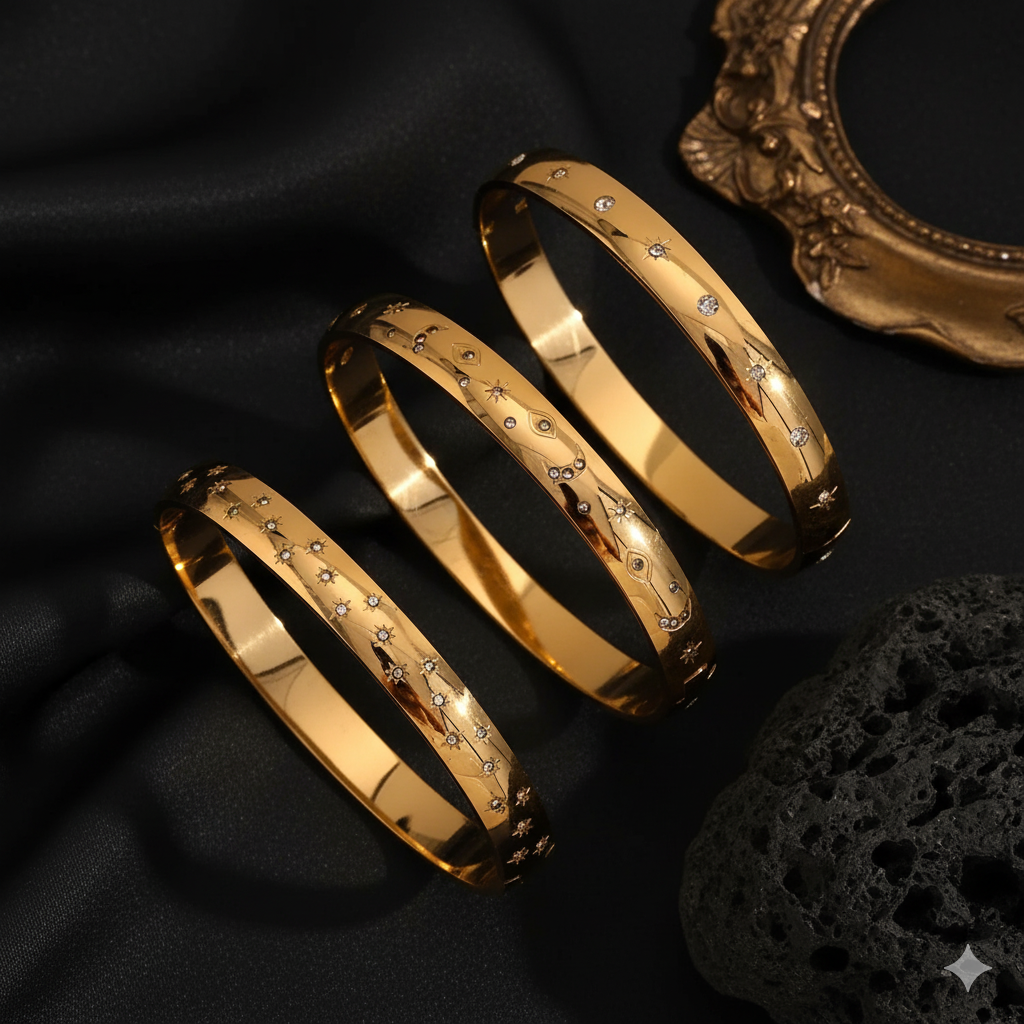 JEWELIXIRS Celestial Hinge Bangle Set