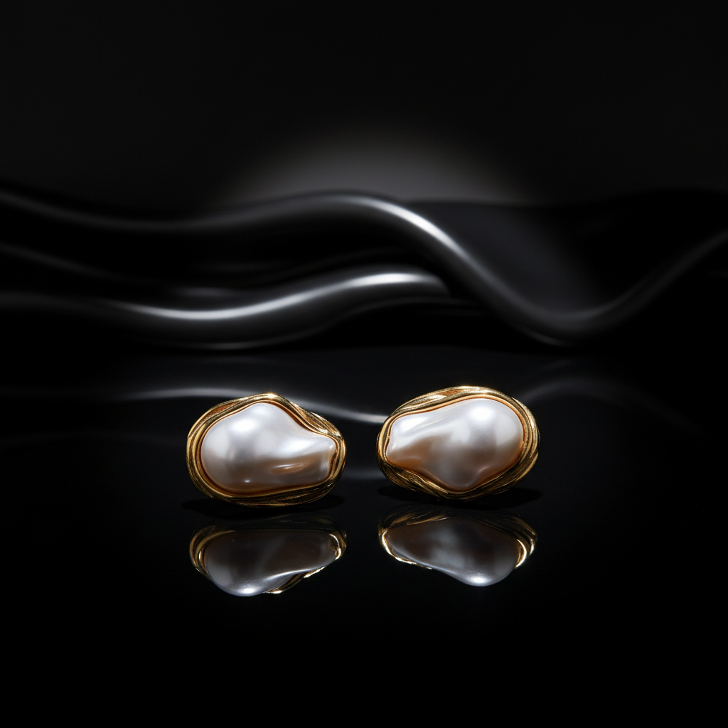 JEWELIXIRS Baroque Pearl Stud Earring