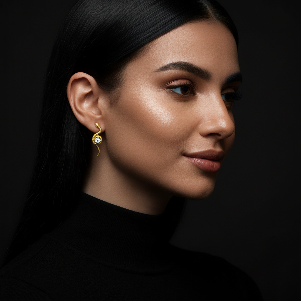 JEWELIXIRS coiled serpent stud earrings