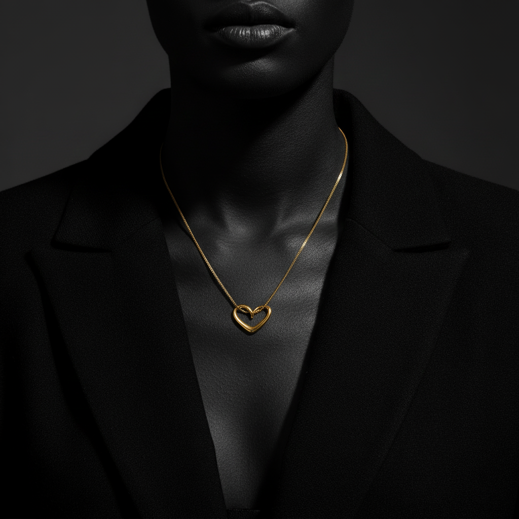 JEWELIXIRS Floating Heart Necklace