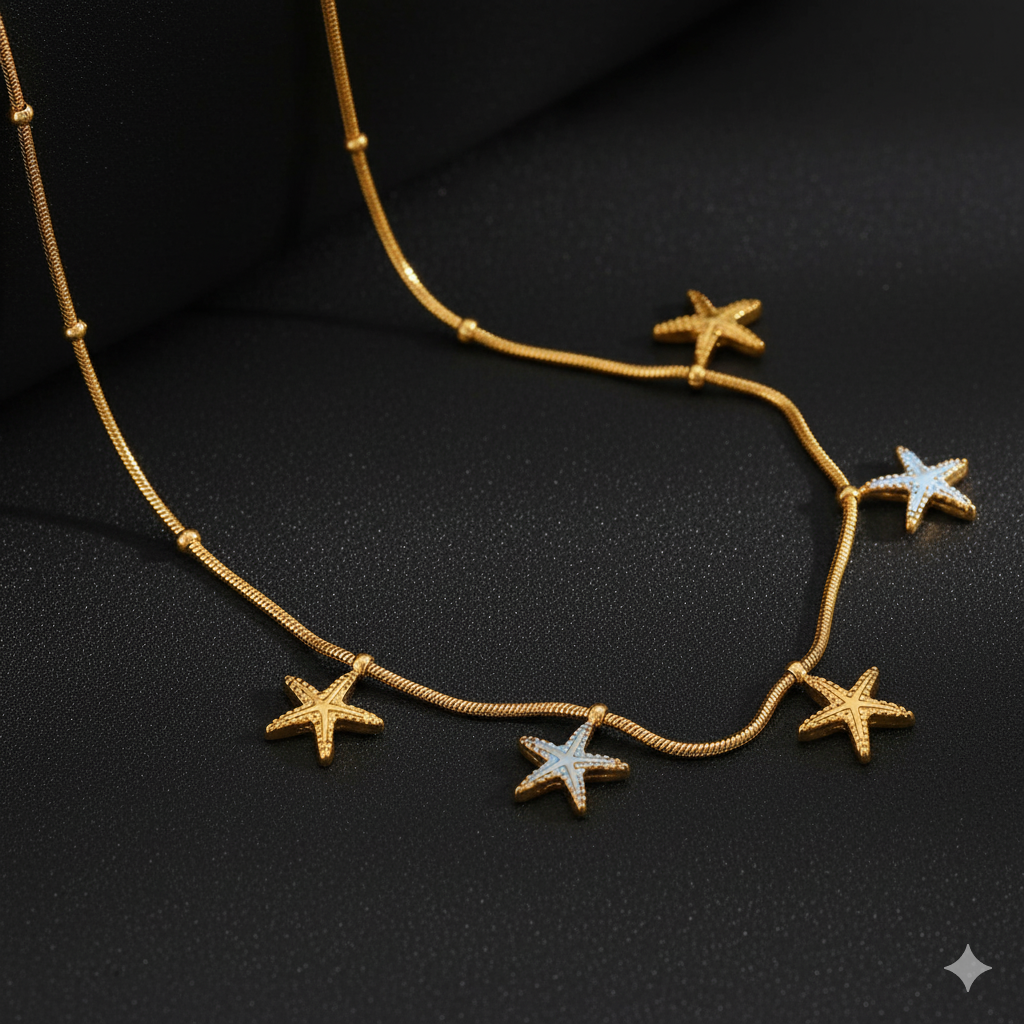 JEWELIXIRS Starfish Dangle Necklace
