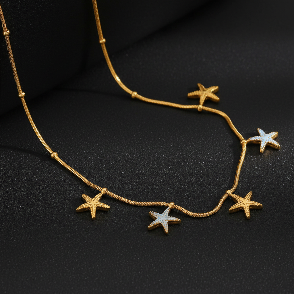 JEWELIXIRS Starfish Dangle Necklace