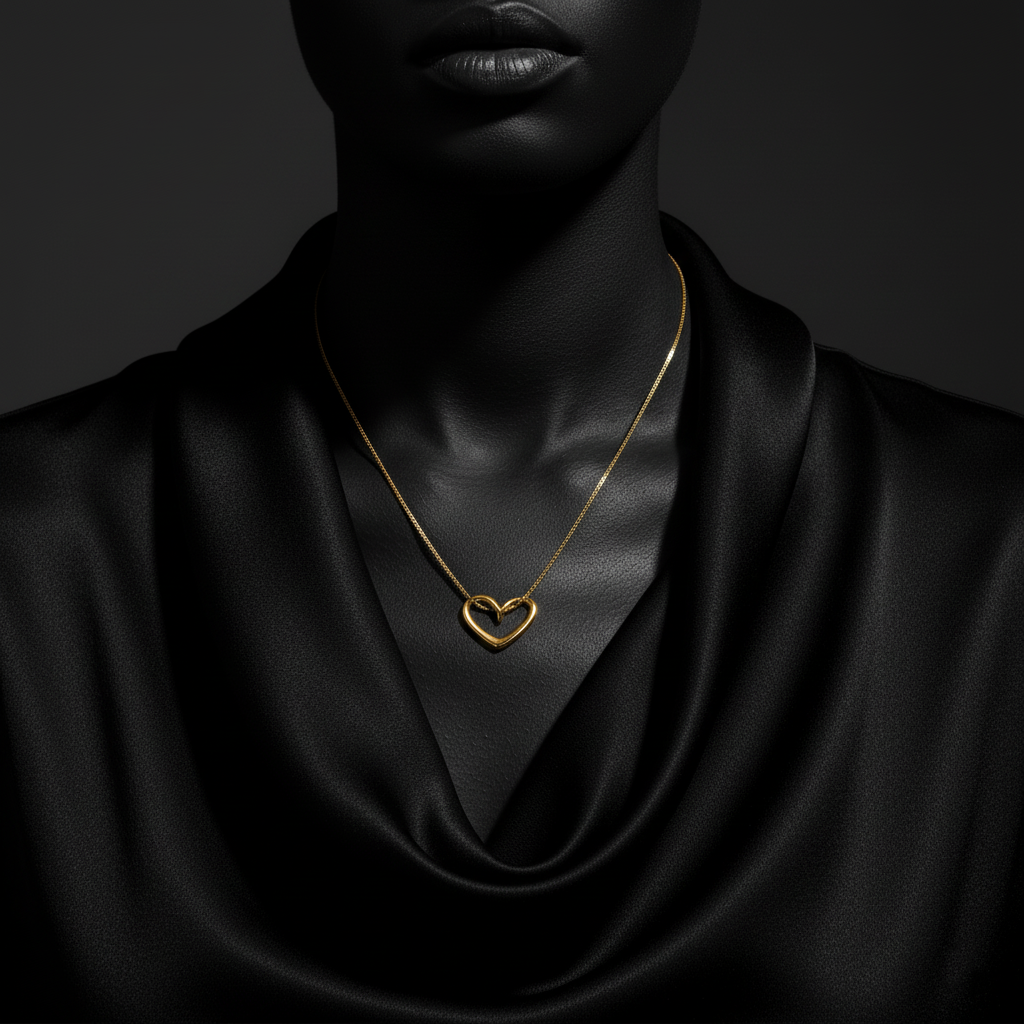 JEWELIXIRS Floating Heart Necklace