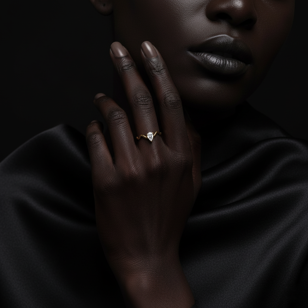 JEWELIXIRS Teardrop Wave Ring