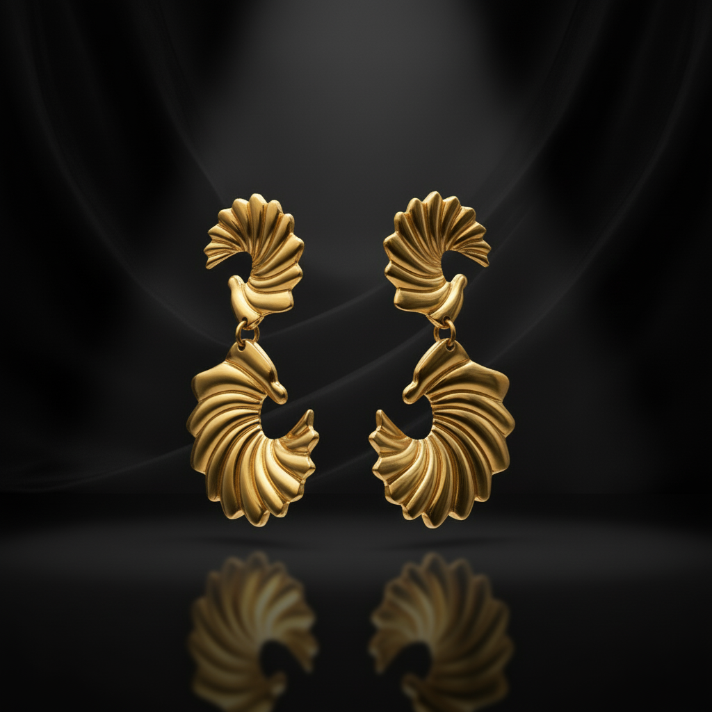 JEWELIXIRS Oceanic Wave Drop Earring