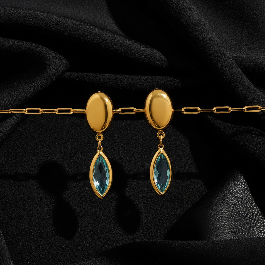 JEWELIXIRS Marquise Drop Earring