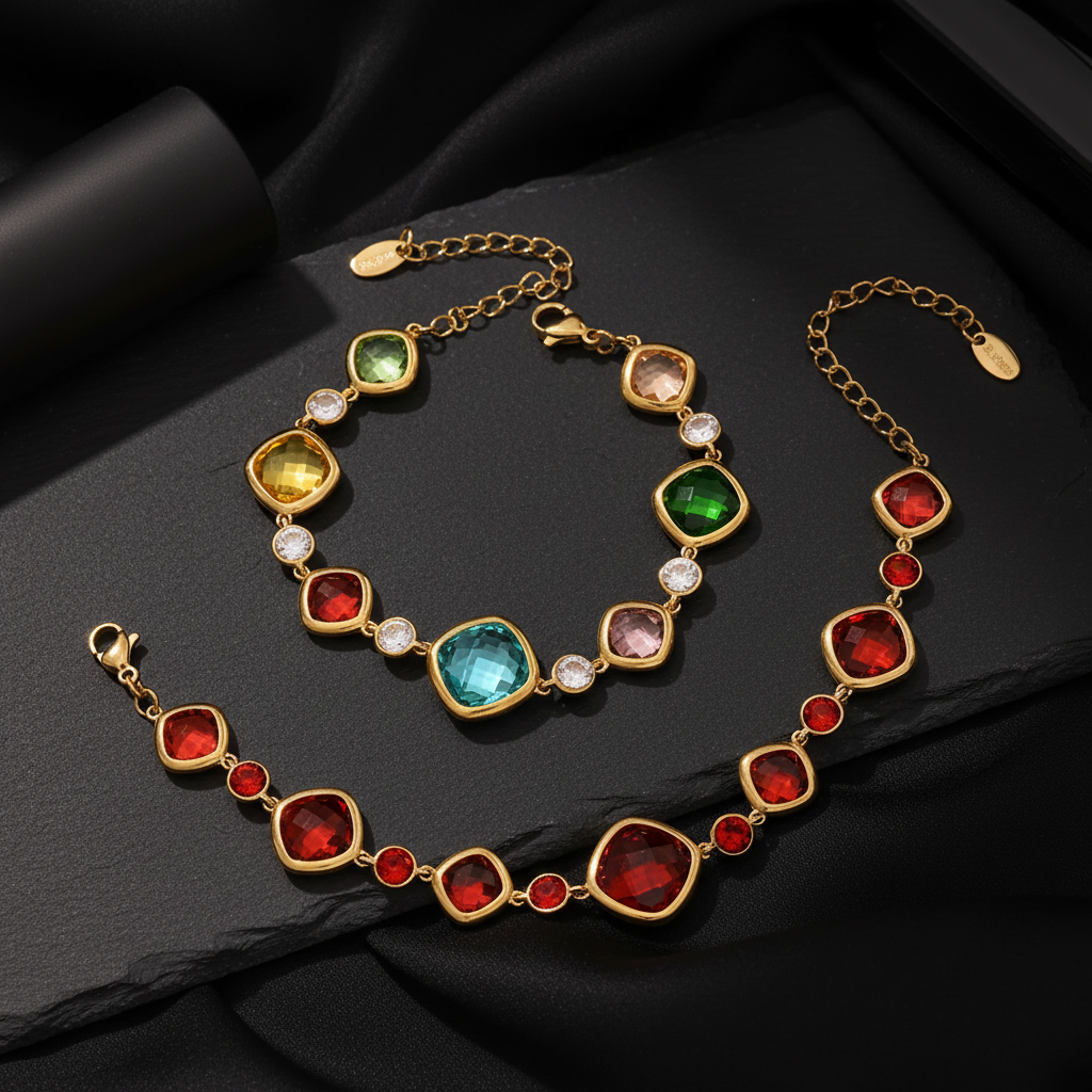 JEWELIXIRS Enchanted Gem Bracelets Set