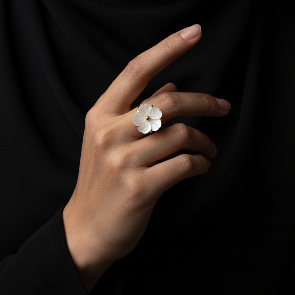 JEWELIXIRS Mother Of Shell Ring