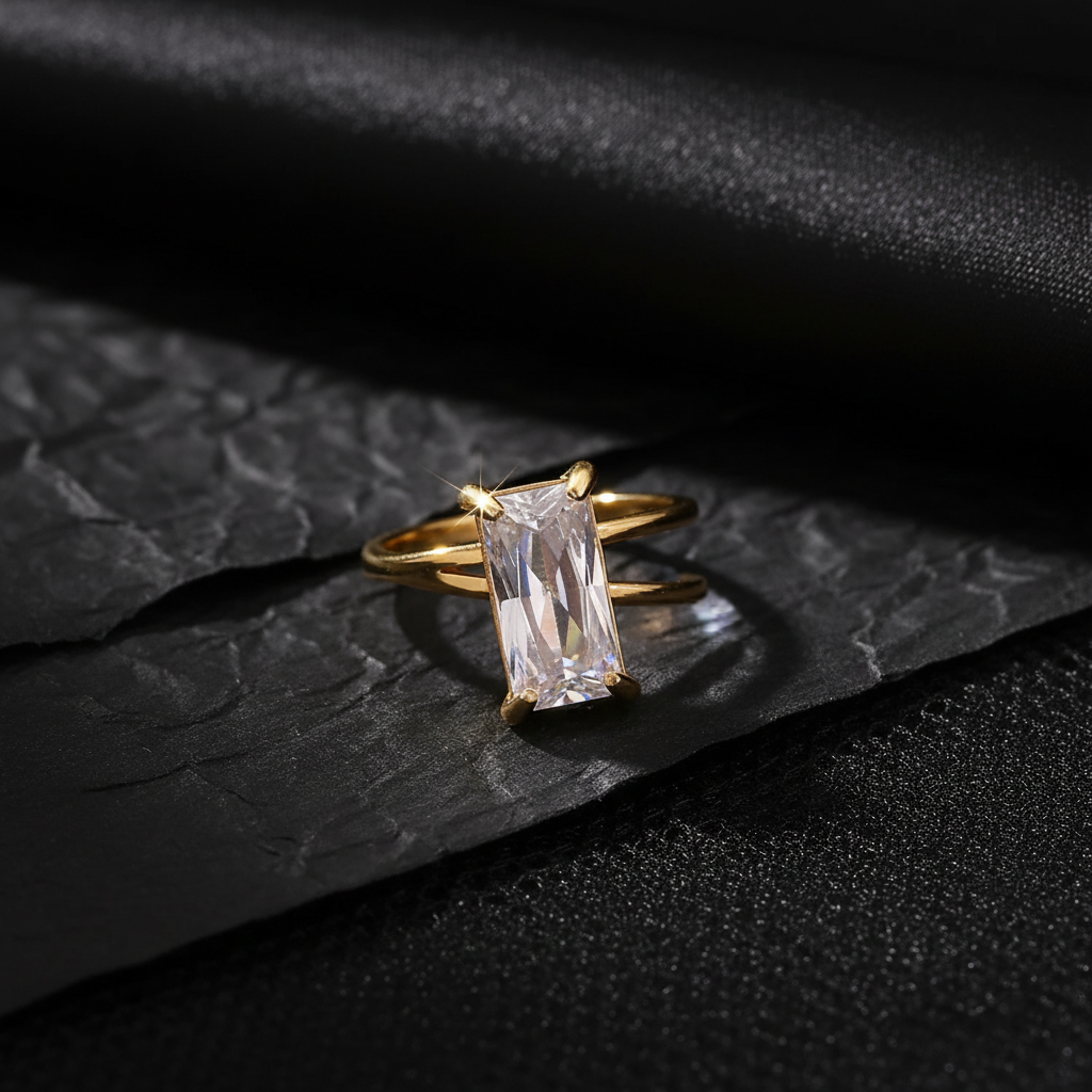 JEWELIXIRS Emerald Duo Ring