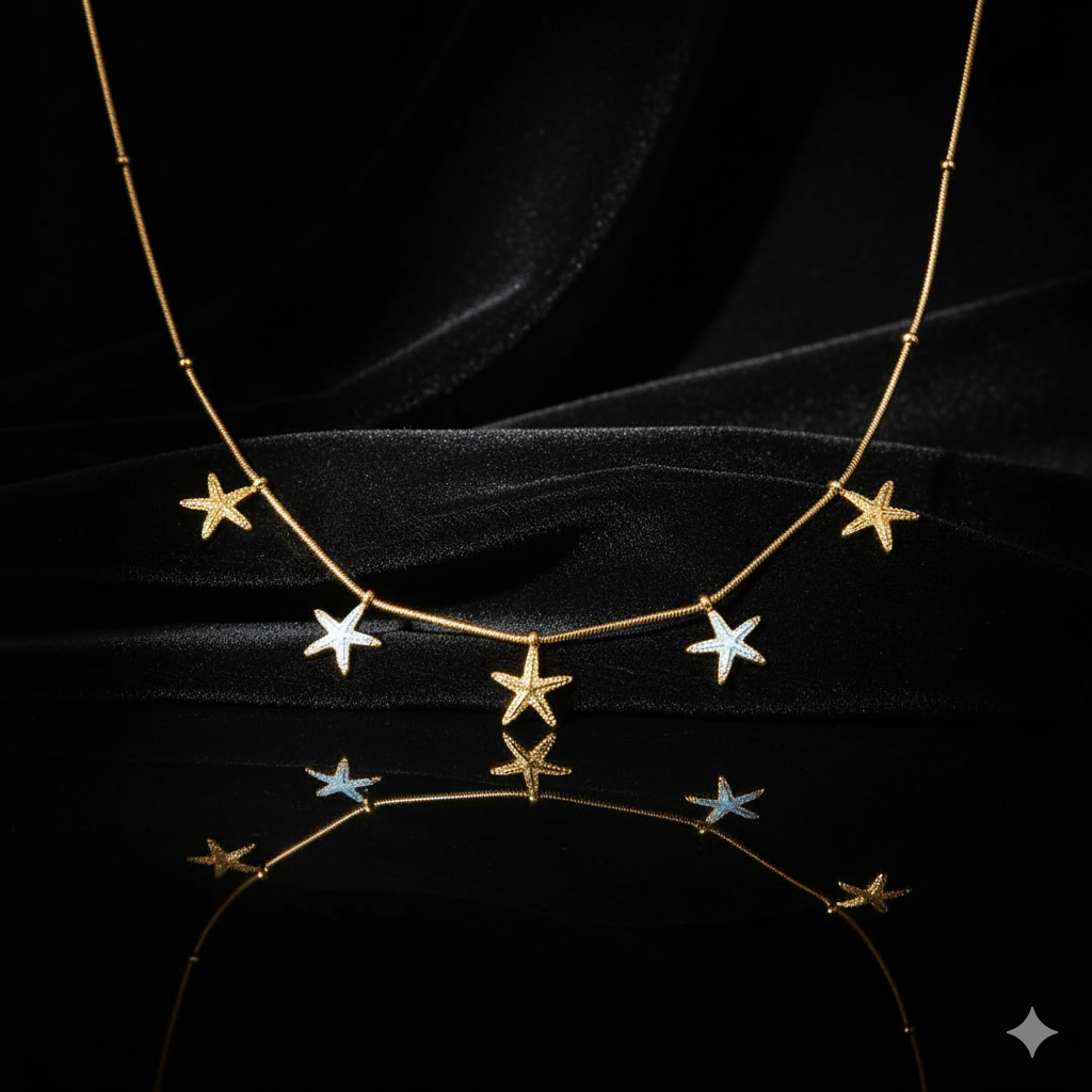 JEWELIXIRS Starfish Dangle Necklace