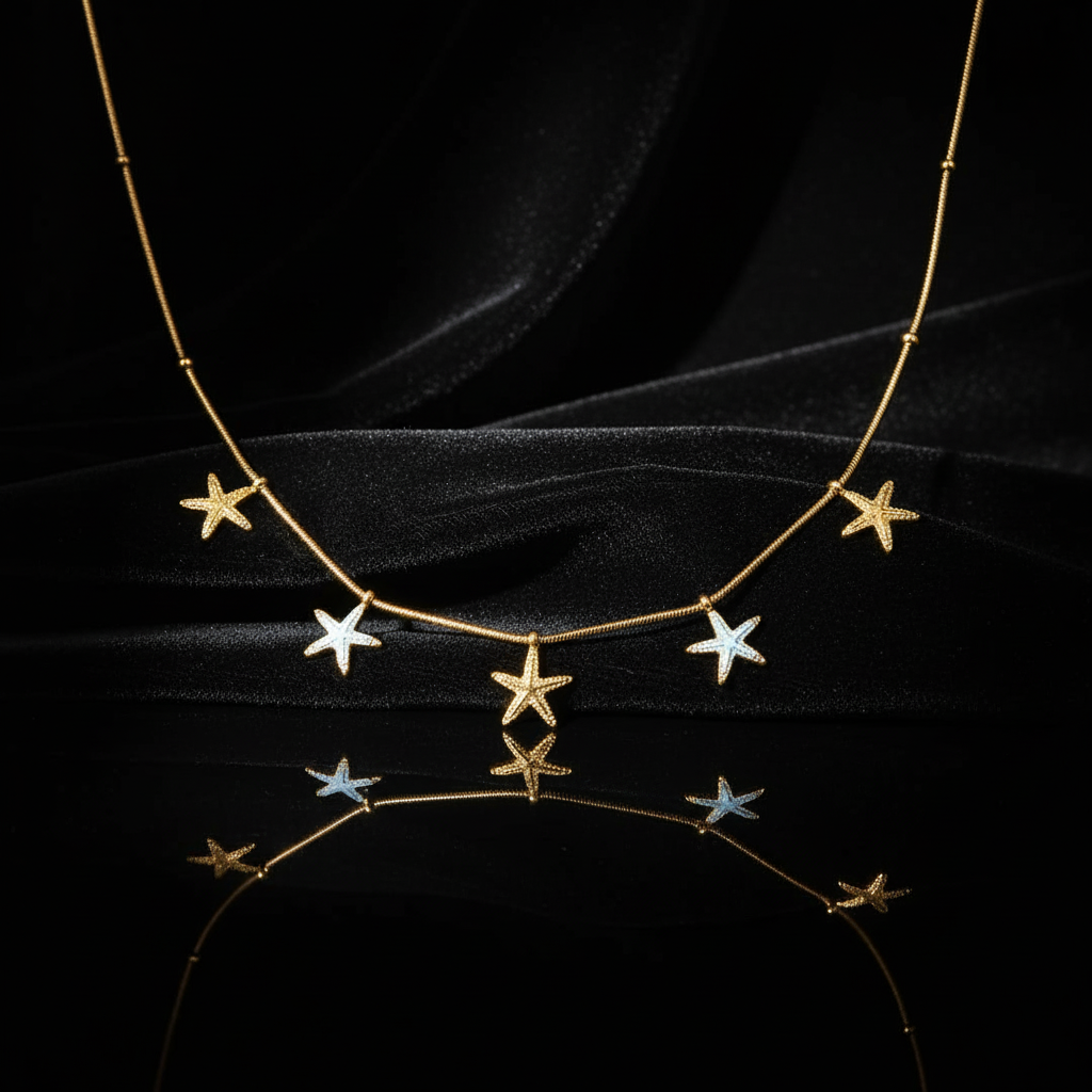 JEWELIXIRS Starfish Dangle Necklace